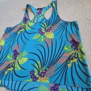 🌈Tropical Vacation Print Sleeveless Top XXL